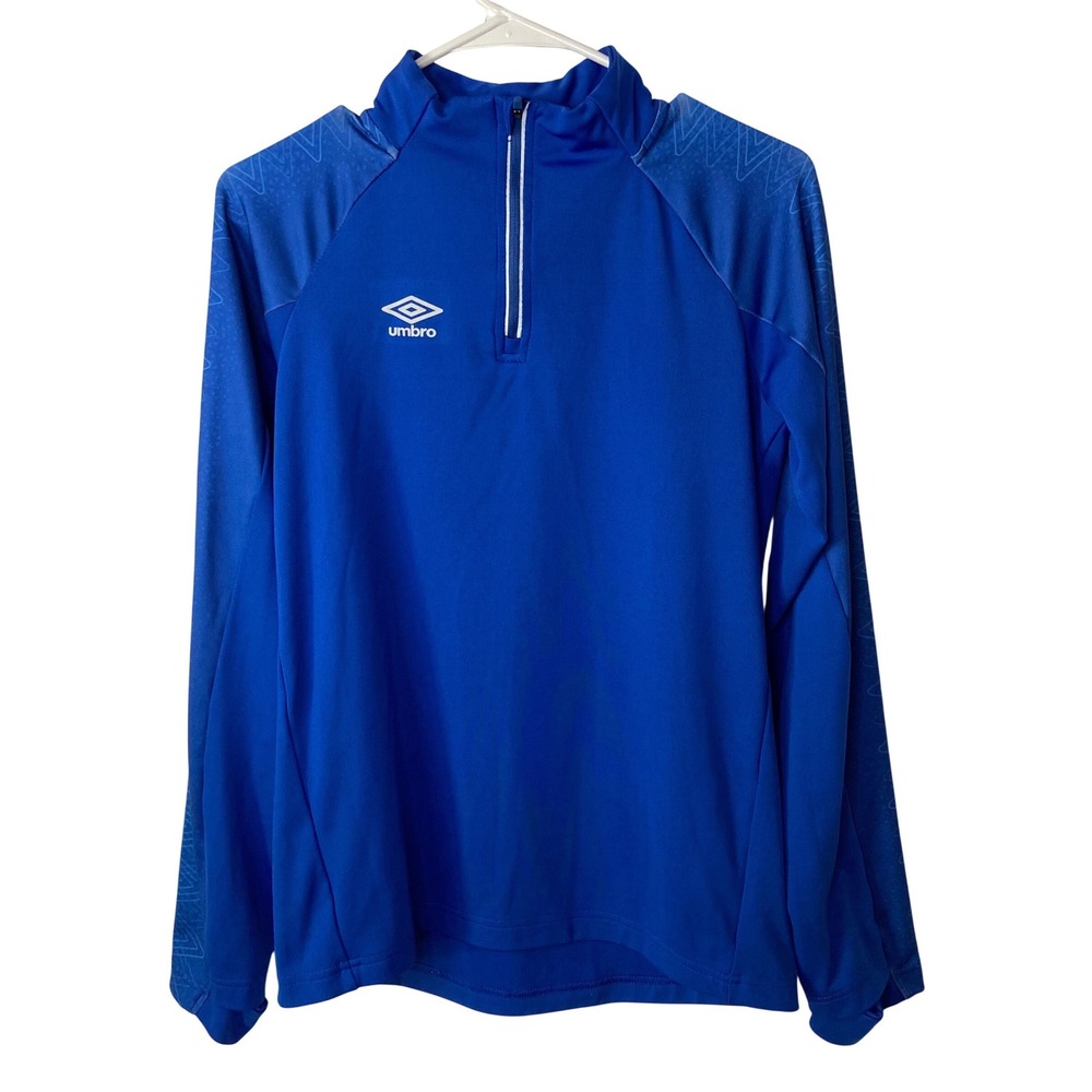 Umbro Boys Youth XL 16/18 Blue 1/4 Zip Athletic Pullover‎ Long Sleeve Soccer